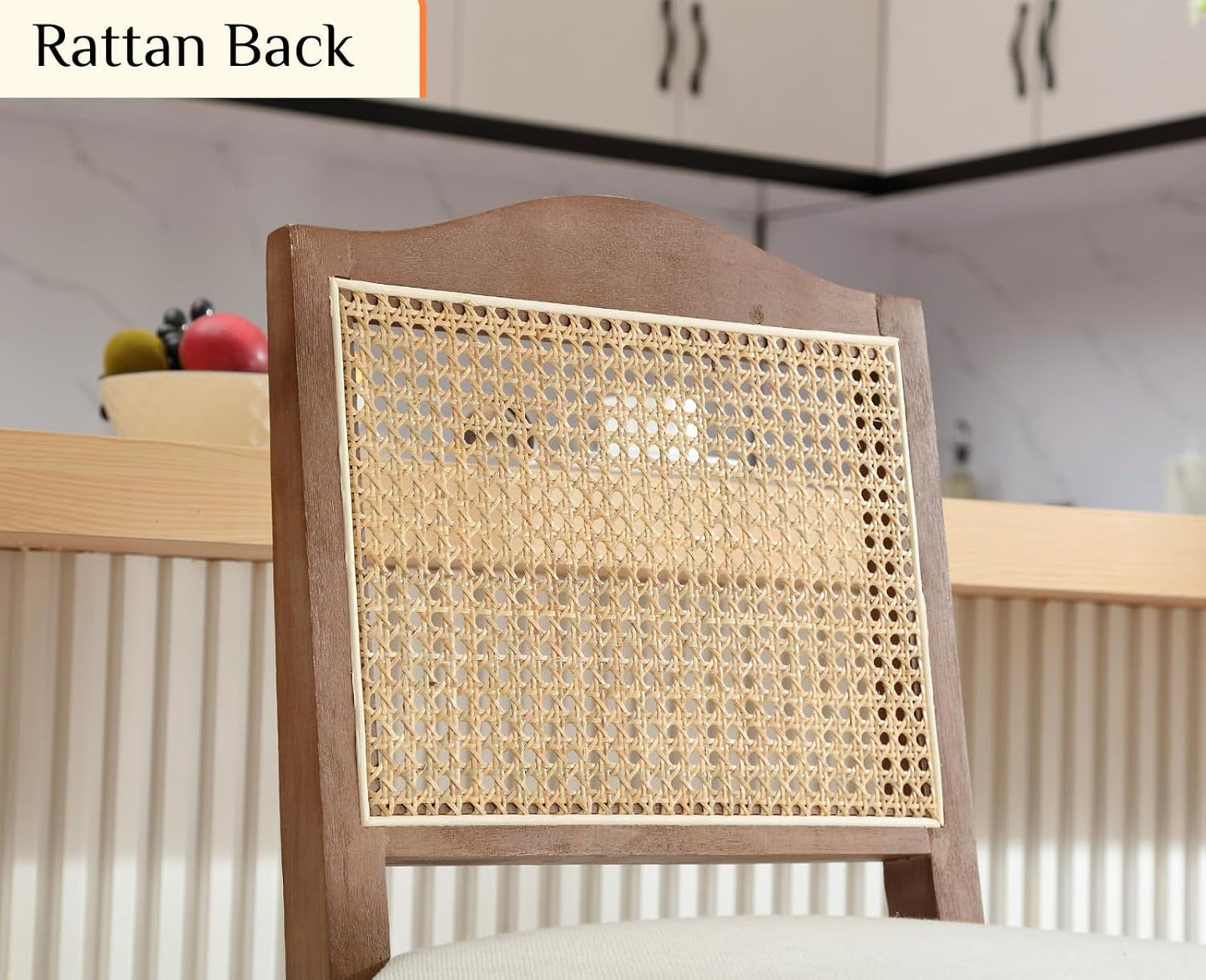 Counter Height Bar Stools Set 2 30 Inch Beige For Kitchen Island