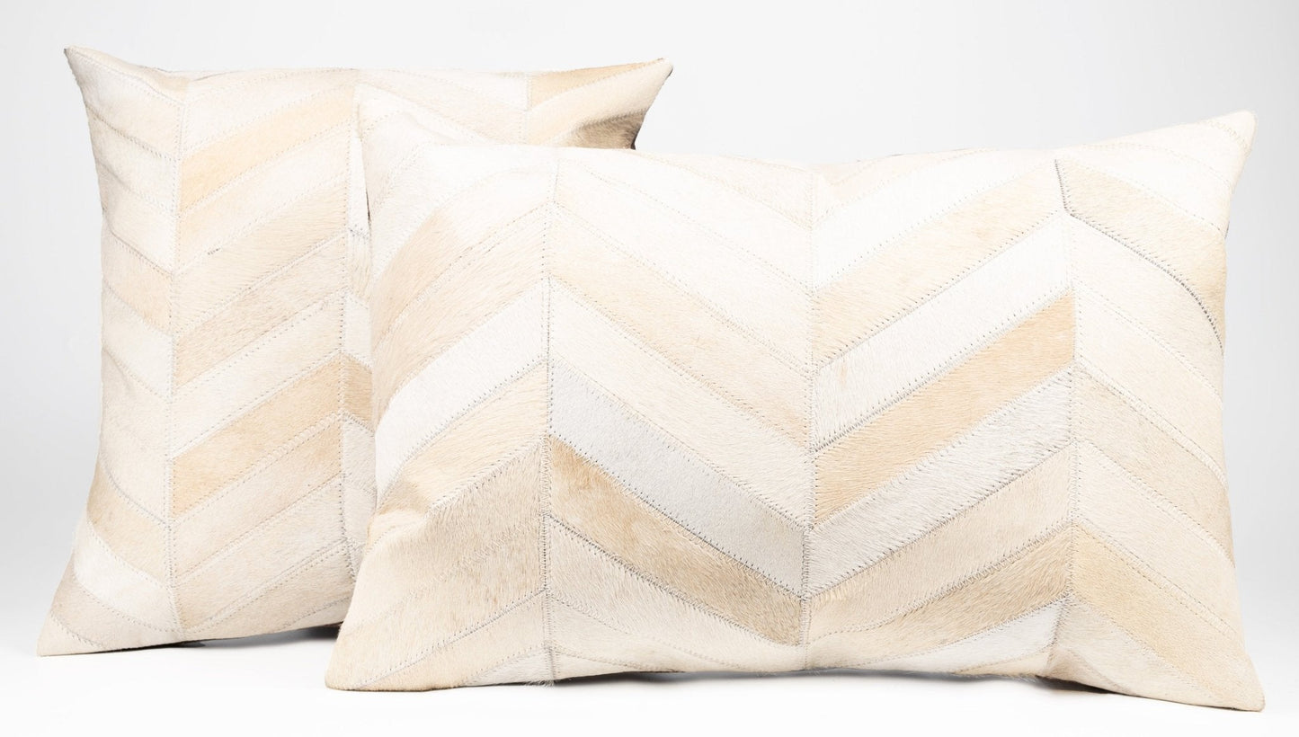 Canvello Genuine Cowhide Leather Decorative Throw Pillows - Handmade Patchwork Boho Accent Pillows For Sofa, Couch, Bed, Chair - Western Southwestern Farmhouse Pillow Covers With Feather Down Insert Included