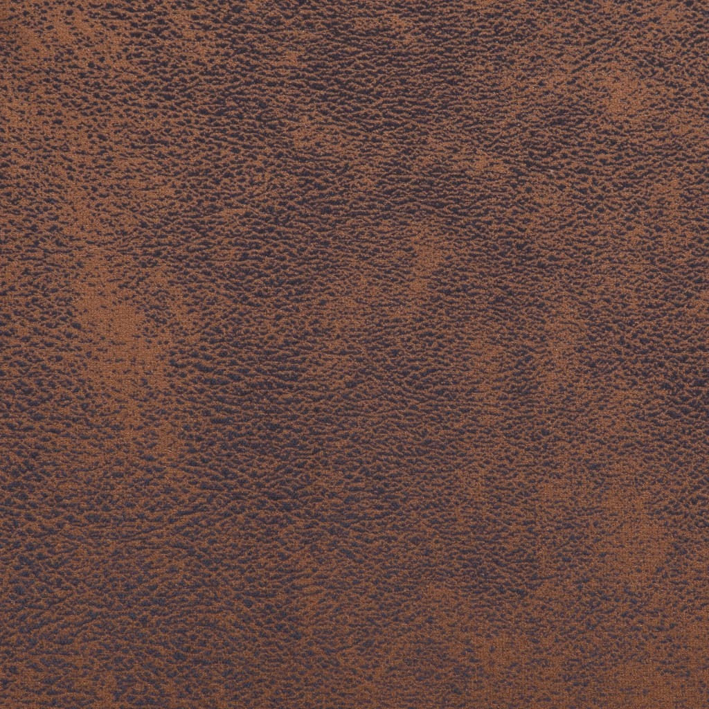 Cube Armchair Brown Faux Suede Leather