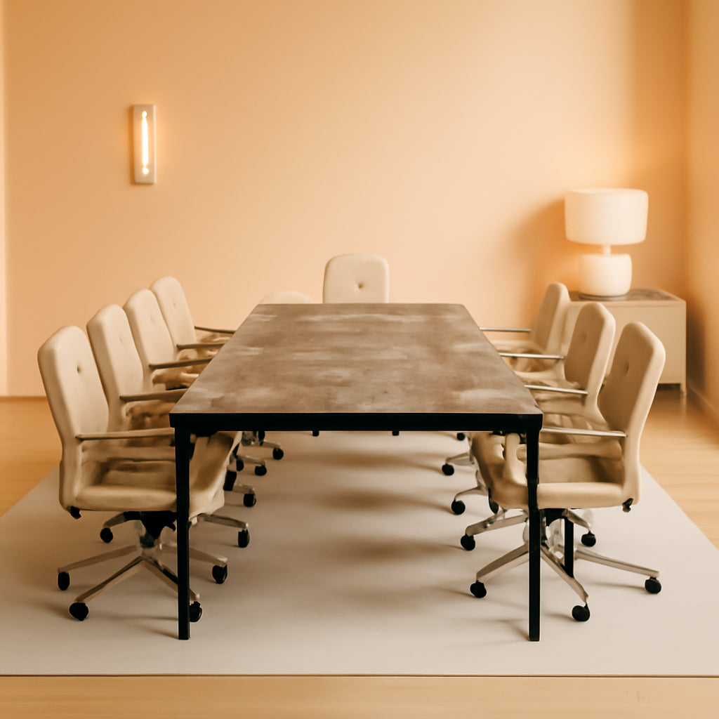 Rustic Vintage Brown Conference Table For 16 Seats
