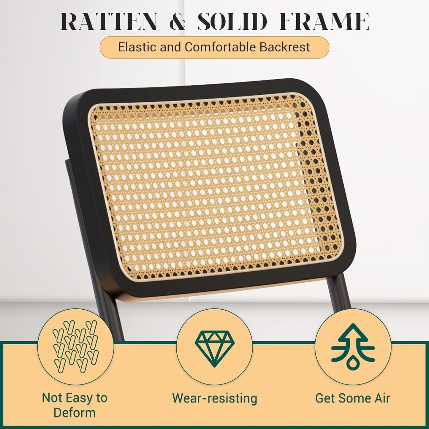 Mid Century Upholstered Cantilever Dining Chairs Black