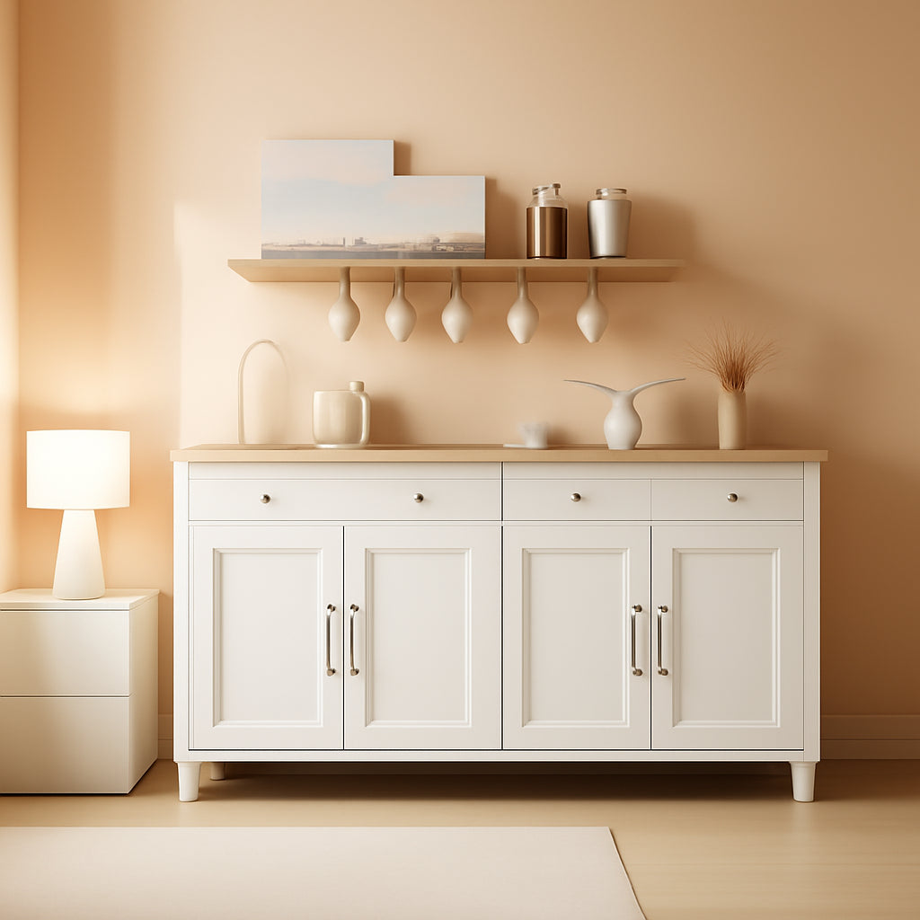 68 Inch Buffet Cabinet With Storage Modern Farmhouse