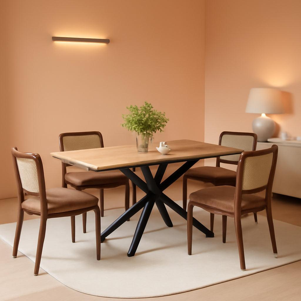 Extendable Wood Dining Table 55 To 70 With Removable Leaves