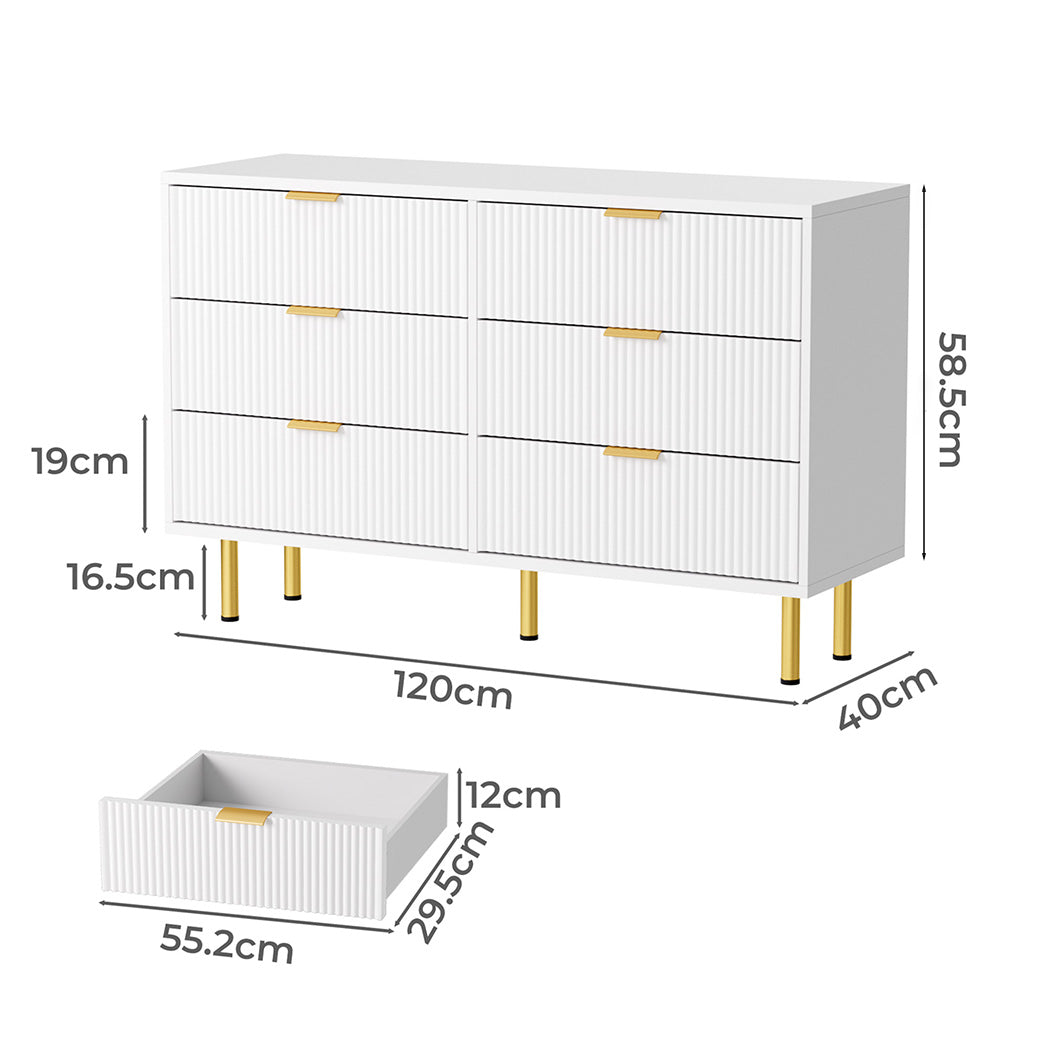 Levede Chest of 6 Drawers