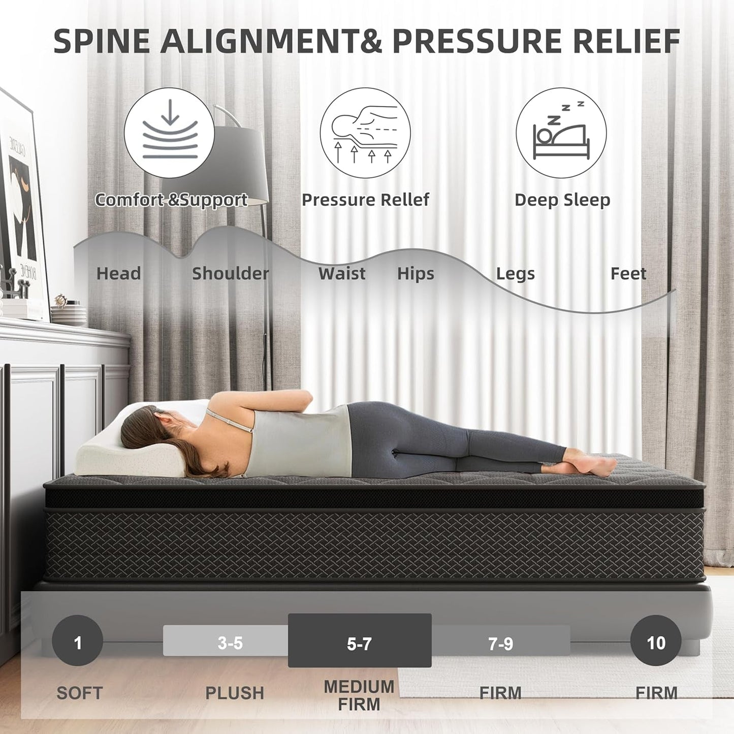 Twin 12 Inch Hybrid Mattress Pocket Springs Memory Foam