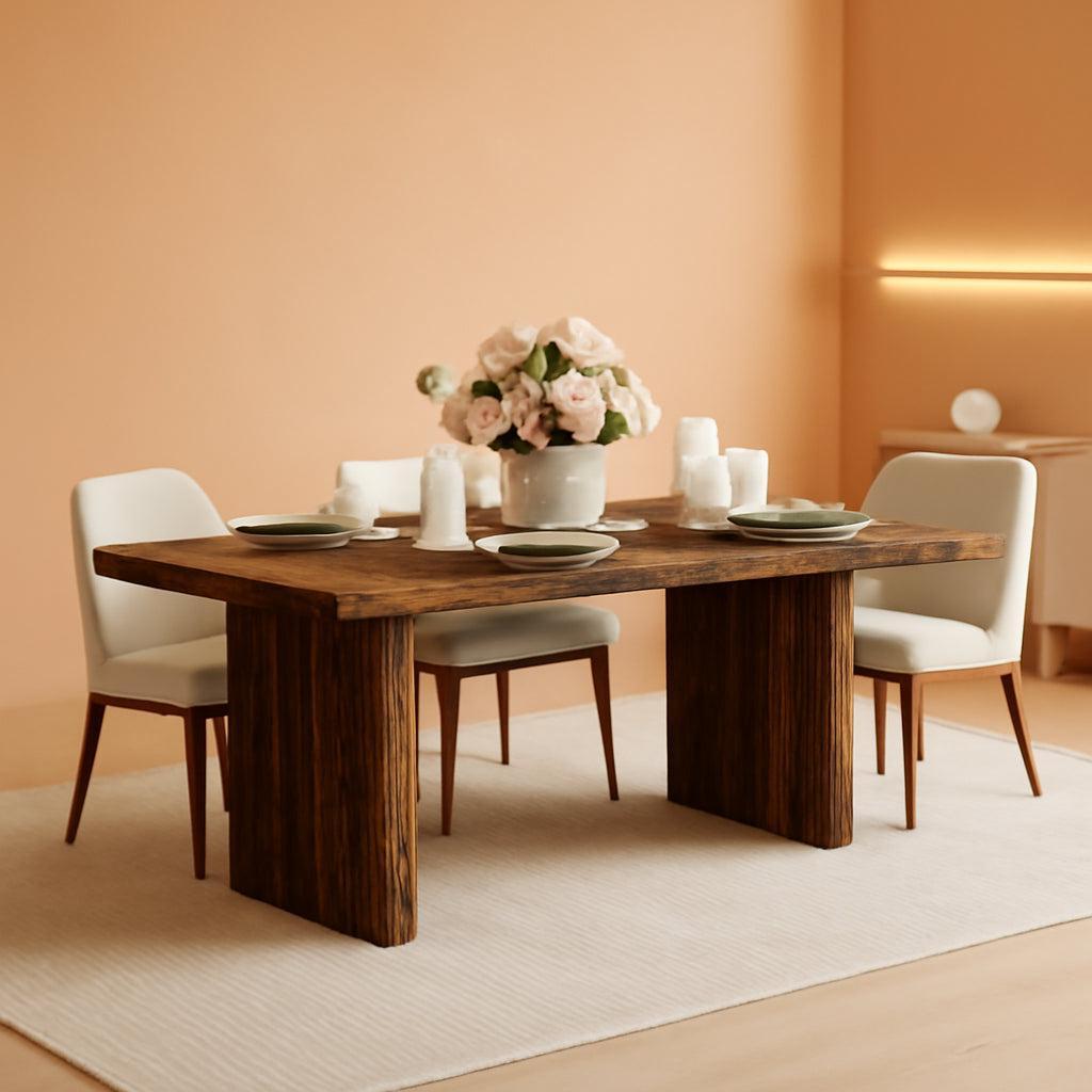 70.8 Inches Deep Brown Rustic Farmhouse Dining Table