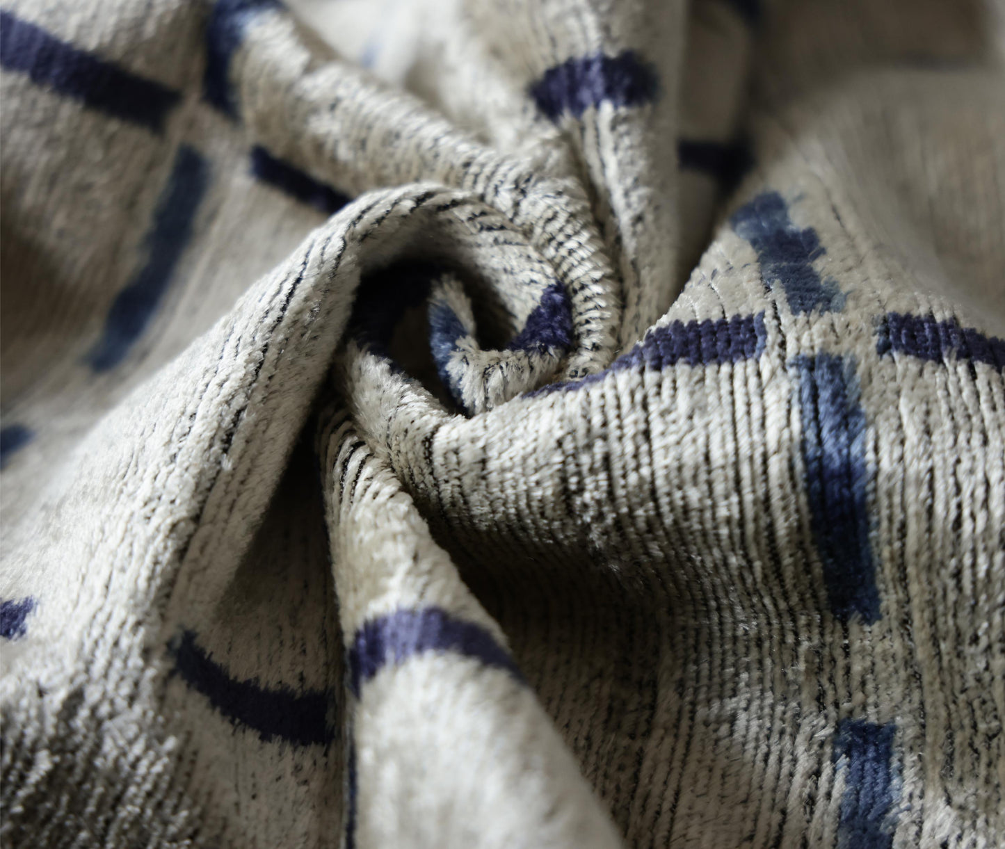 Handwoven Silk Velvet Grid Pillow 20x20 Inch | Organic Modern Luxury Accent Cushion