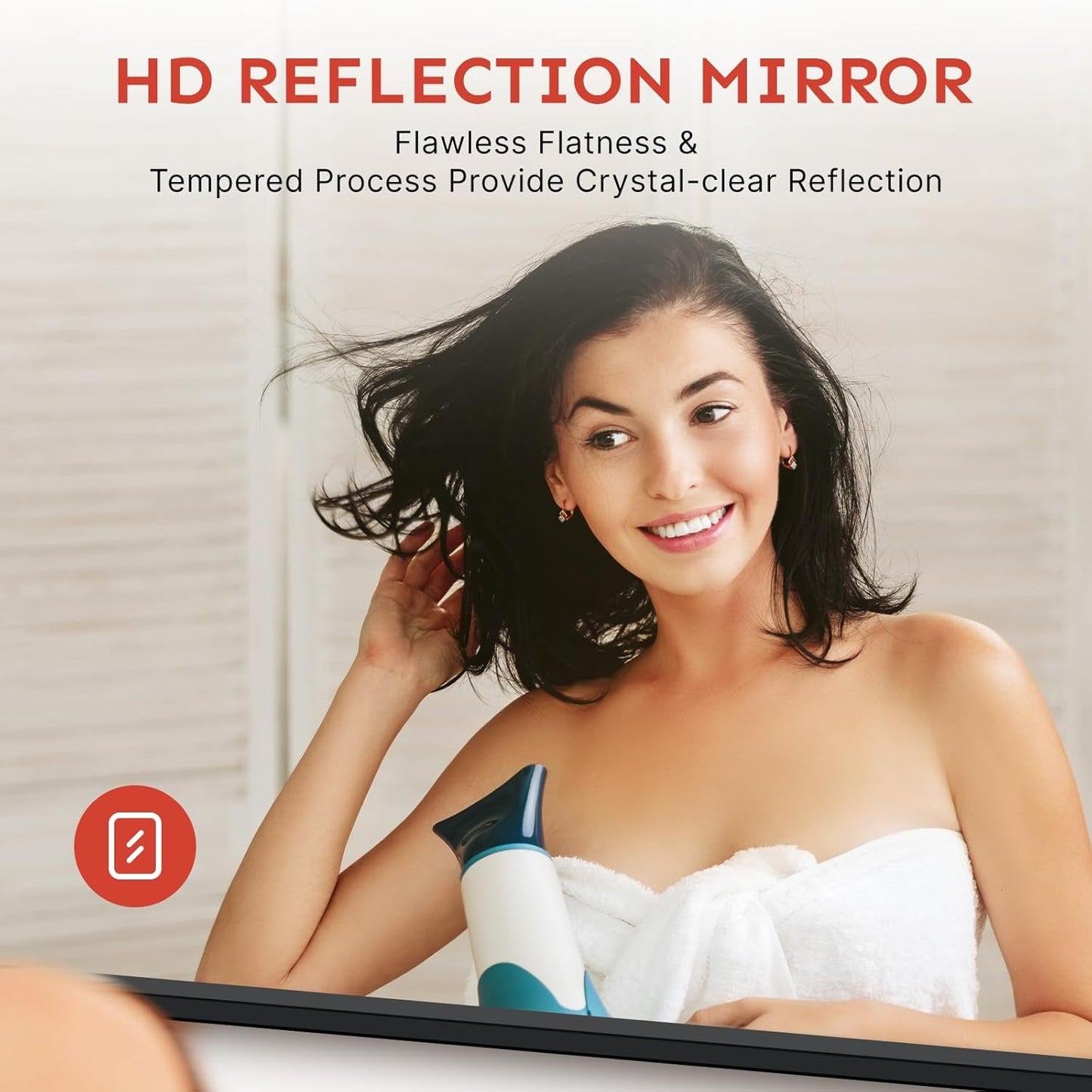 Bathroom Vanity Mirror 30x22 Aluminum Frame Durable