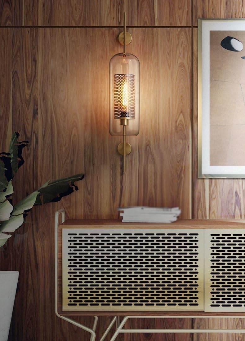 Retro Industrial Luxuries Glass Ball Wall Lamp Sconce with Bronze