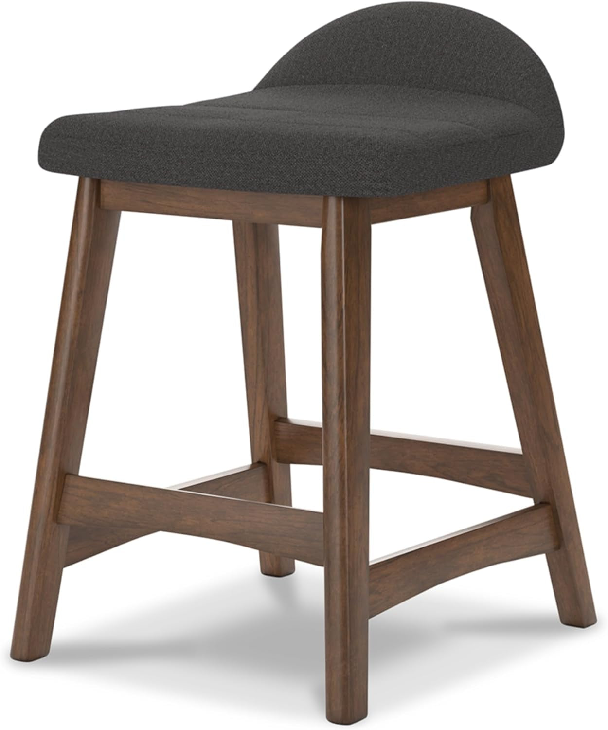 Counter Height Bar Stool Set Of 2 28.5 Inch Charcoal Brown