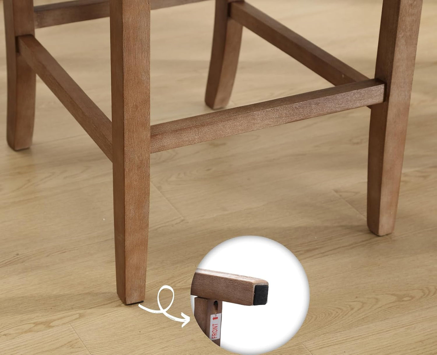 Counter Height Bar Stools Set 2 30 Inch Beige For Kitchen Island