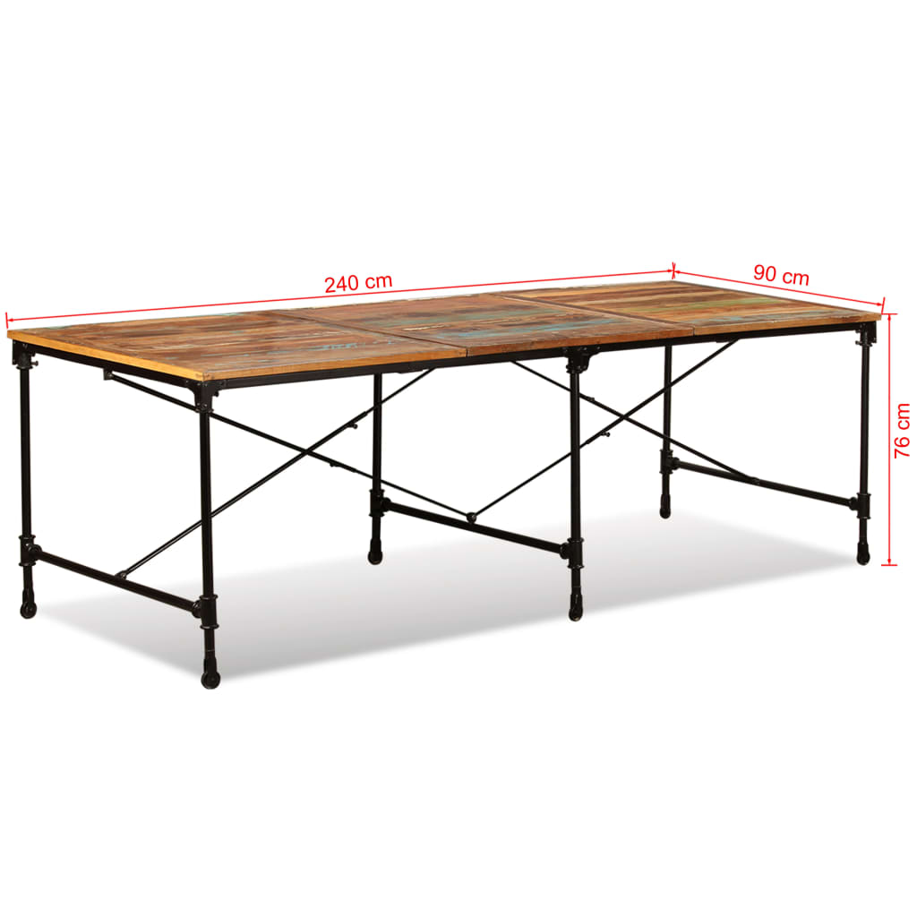 vidaXL Dining Table Kitchen Table Home Dining Room Table Solid Reclaimed Wood