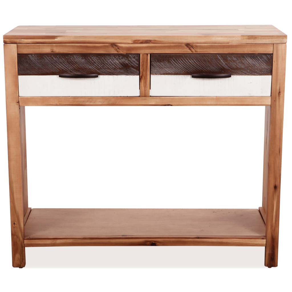 vidaXL Console Table Solid Acacia Wood 33.9"x11.8"x29.5"