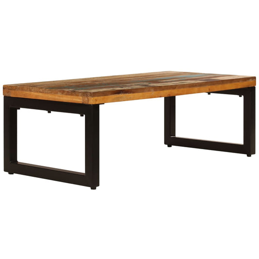 vidaXL Coffee Table 39.4"x19.7"x13.8" Solid Reclaimed Wood and Steel