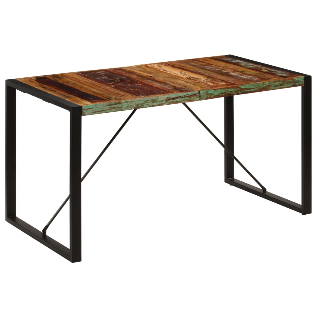 vidaXL Dining Table 55.1"x27.6"x29.5" Solid Reclaimed Wood