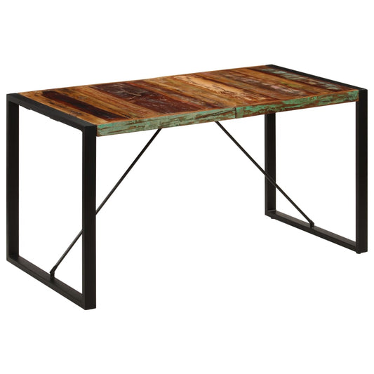 vidaXL Dining Table 55.1"x27.6"x29.5" Solid Reclaimed Wood