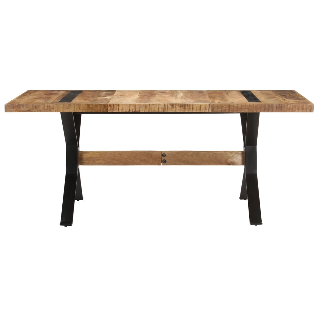 vidaXL Dining Table 70.9"x35.4"x29.9" Rough Mango Wood