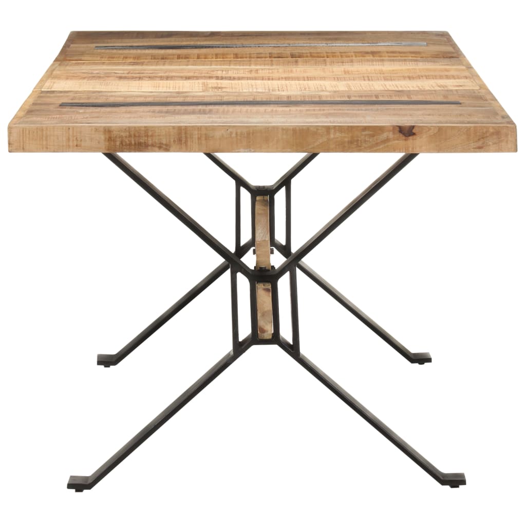 vidaXL Dining Table 70.9"x35.4"x29.9" Rough Mango Wood