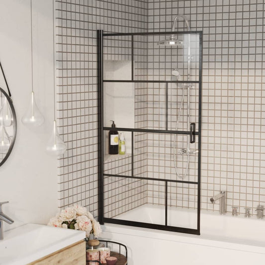 vidaXL Shower Enclosure Shower Cabin Wall Screen for Home Bathroom ESG Black