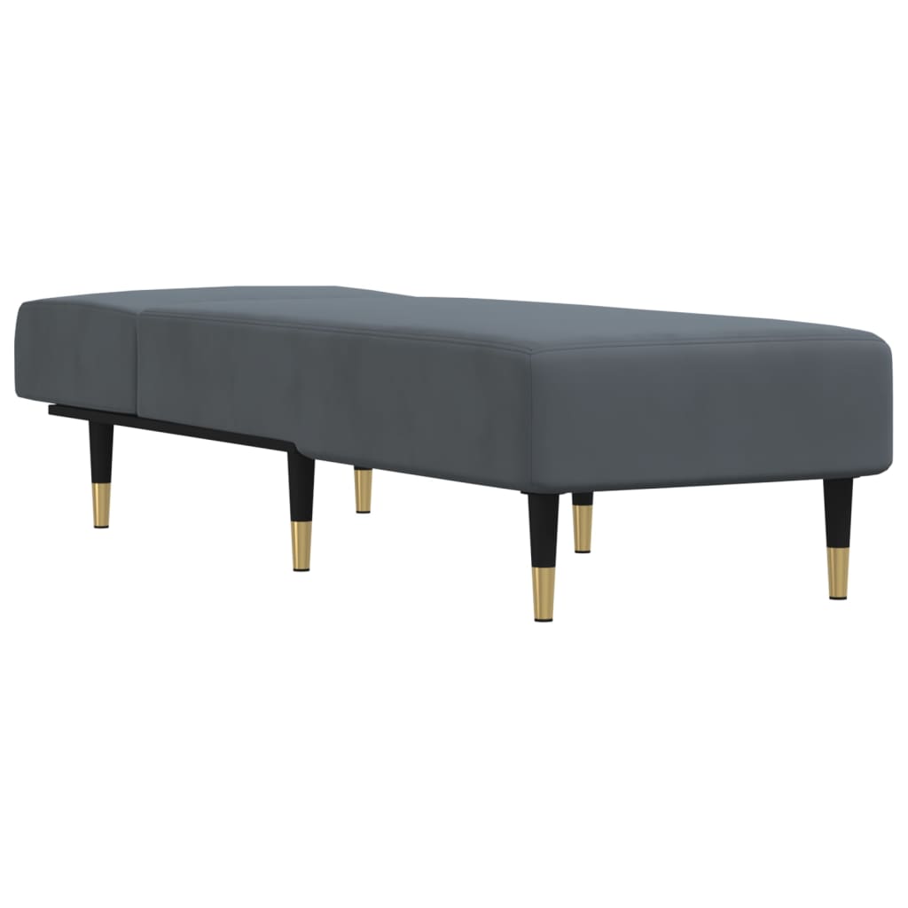 vidaXL Chaise Longue Black Velvet