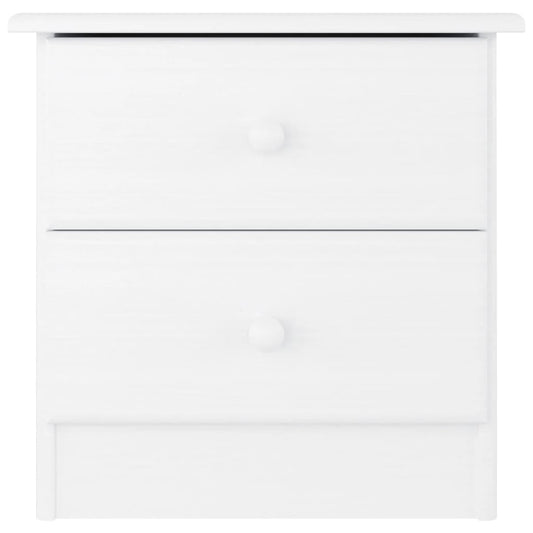 vidaXL Bedside Cabinet ALTA White 16.1"x13.8"x16.1" Solid Wood Pine
