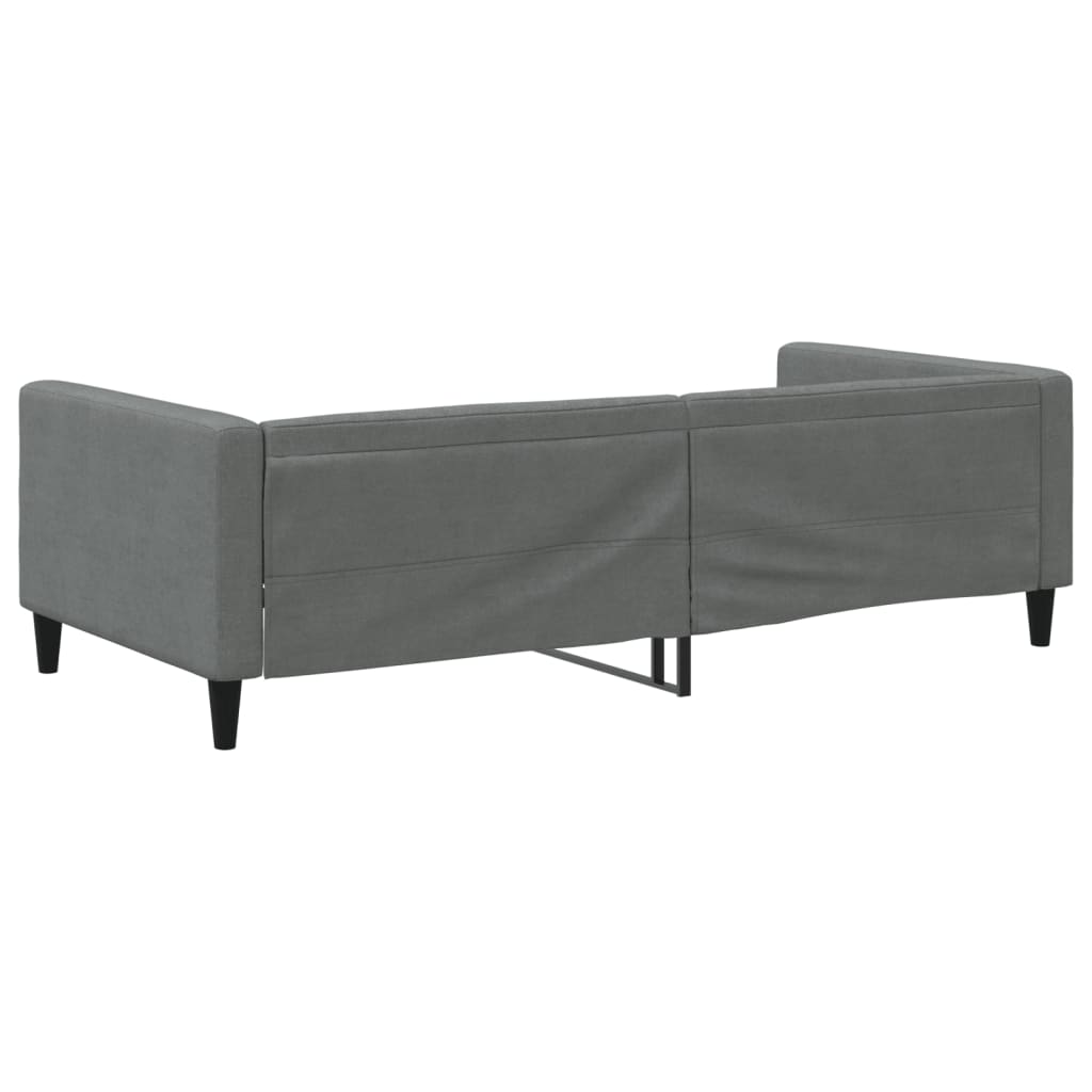vidaXL Day Bed Dark Gray 39.4"x74.8" Twin Fabric