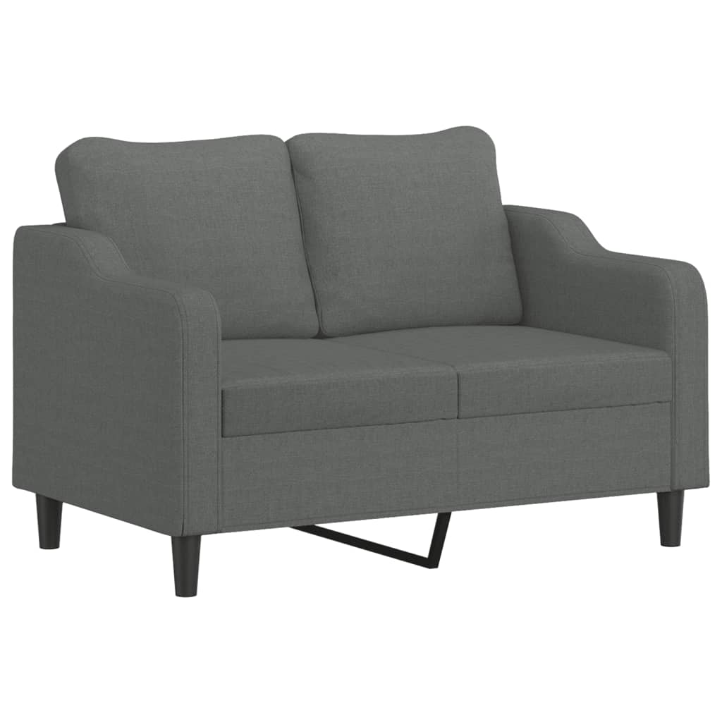 vidaXL 4 Piece Sofa Set with Pillows Dark Gray Fabric