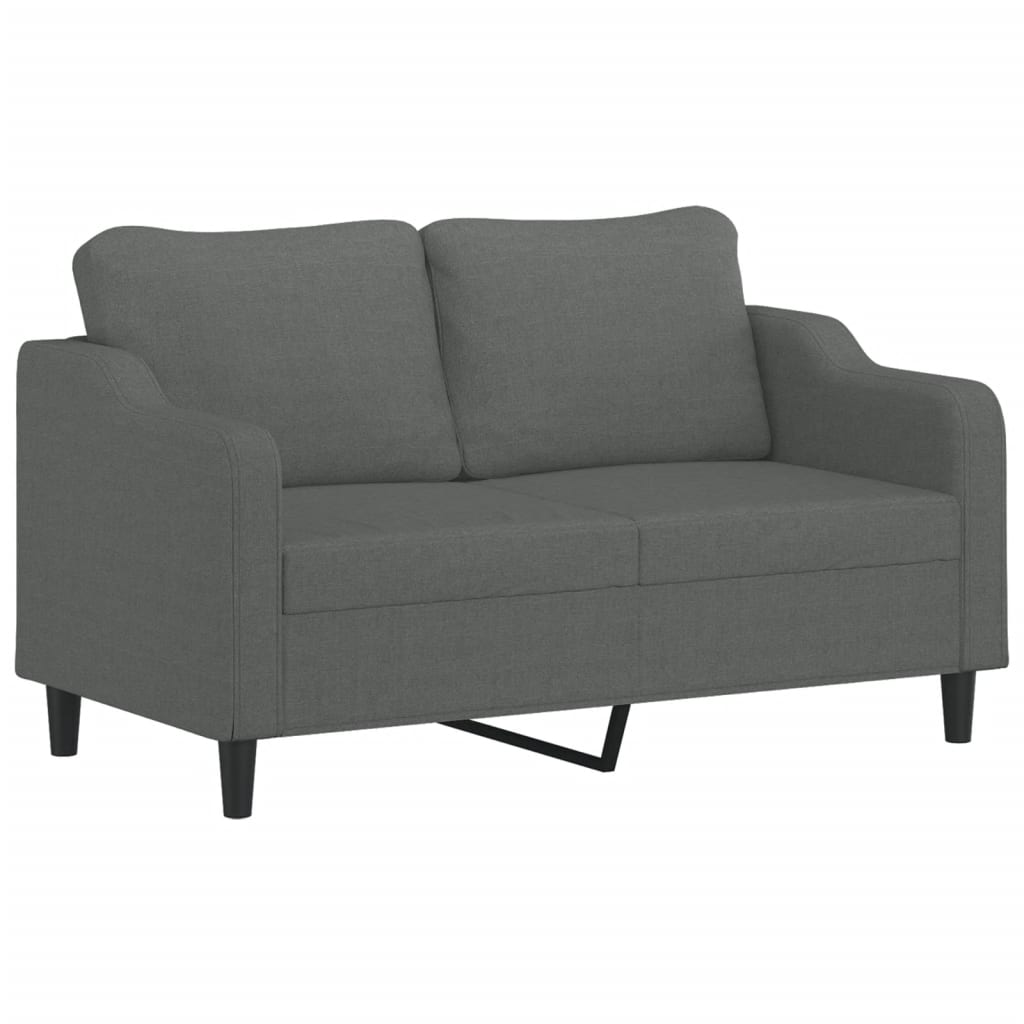 vidaXL 3 Piece Sofa Set with Pillows Dark Gray Fabric