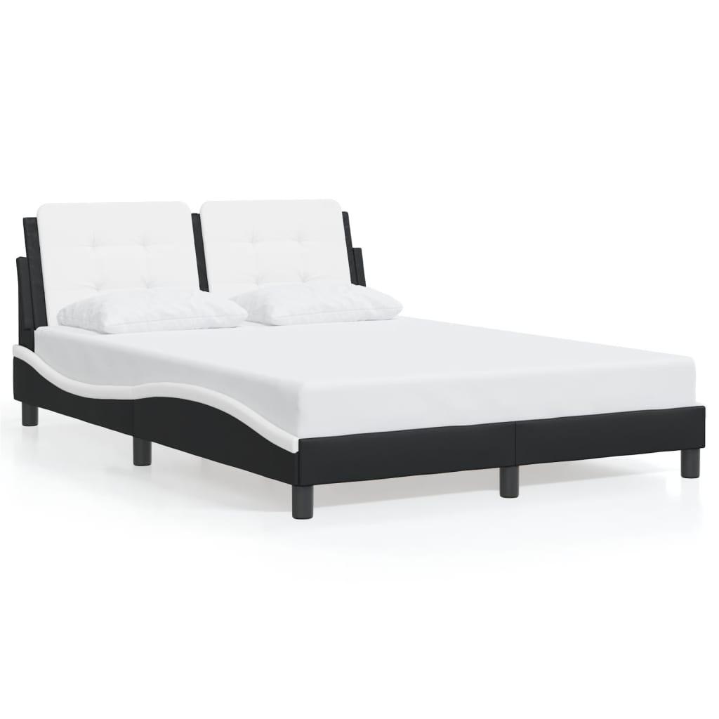 vidaXL Bed Frame with Headboard Base Mattress Foundation Furniture Faux Leather