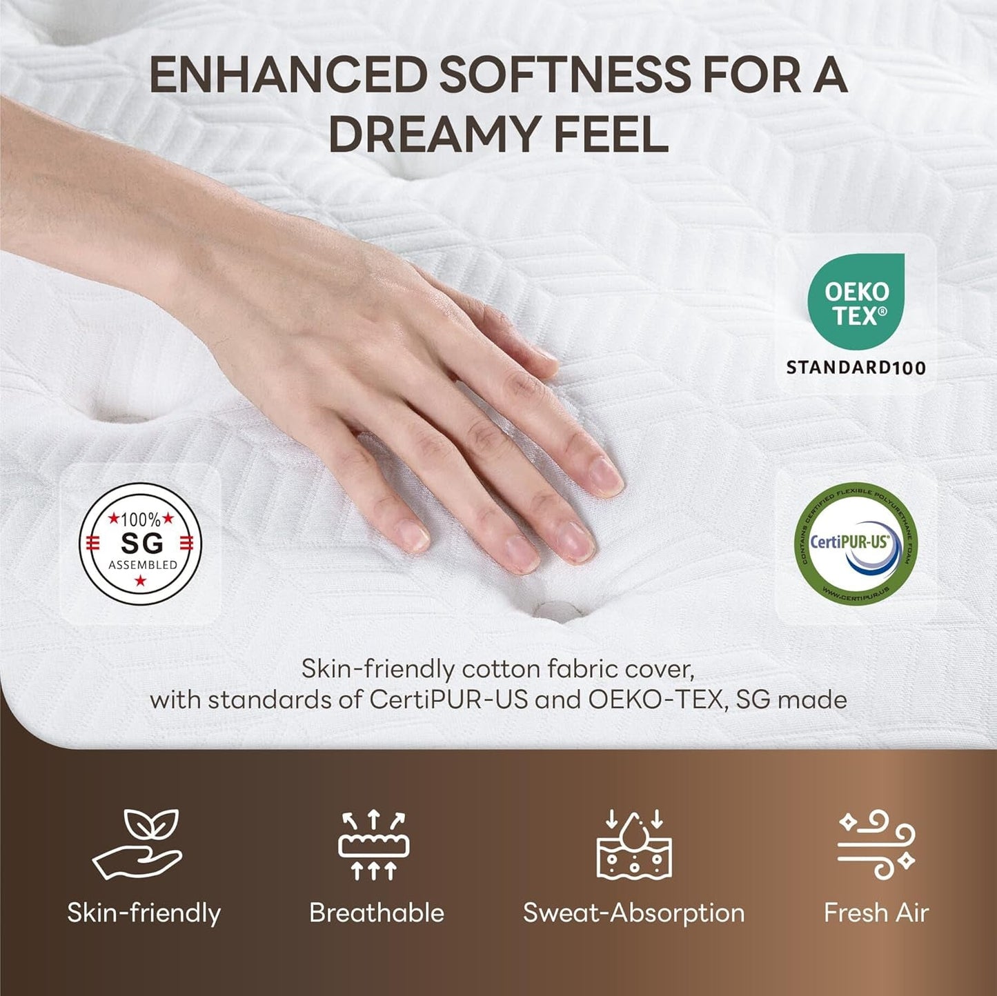 10-Inch Full Hybrid Mattress Gel-Infused Memory Foam