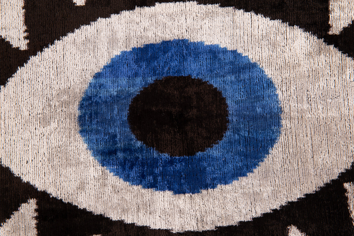 Canvello Handmade Velvet Evil Eye Pillow – 16x24 Artistic Throw Cushion for Home Decor – Feather Down Insert, Vegetable-Dyed, Bohemian Accent for Sofa, Couch & Furniture, Hidden Zipper