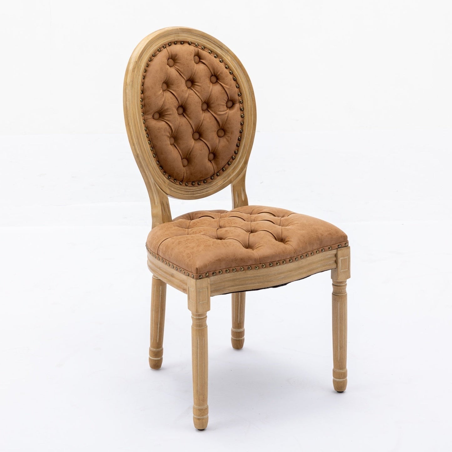 Set of 2 French Style Solid Wood Antique Dining Chairs