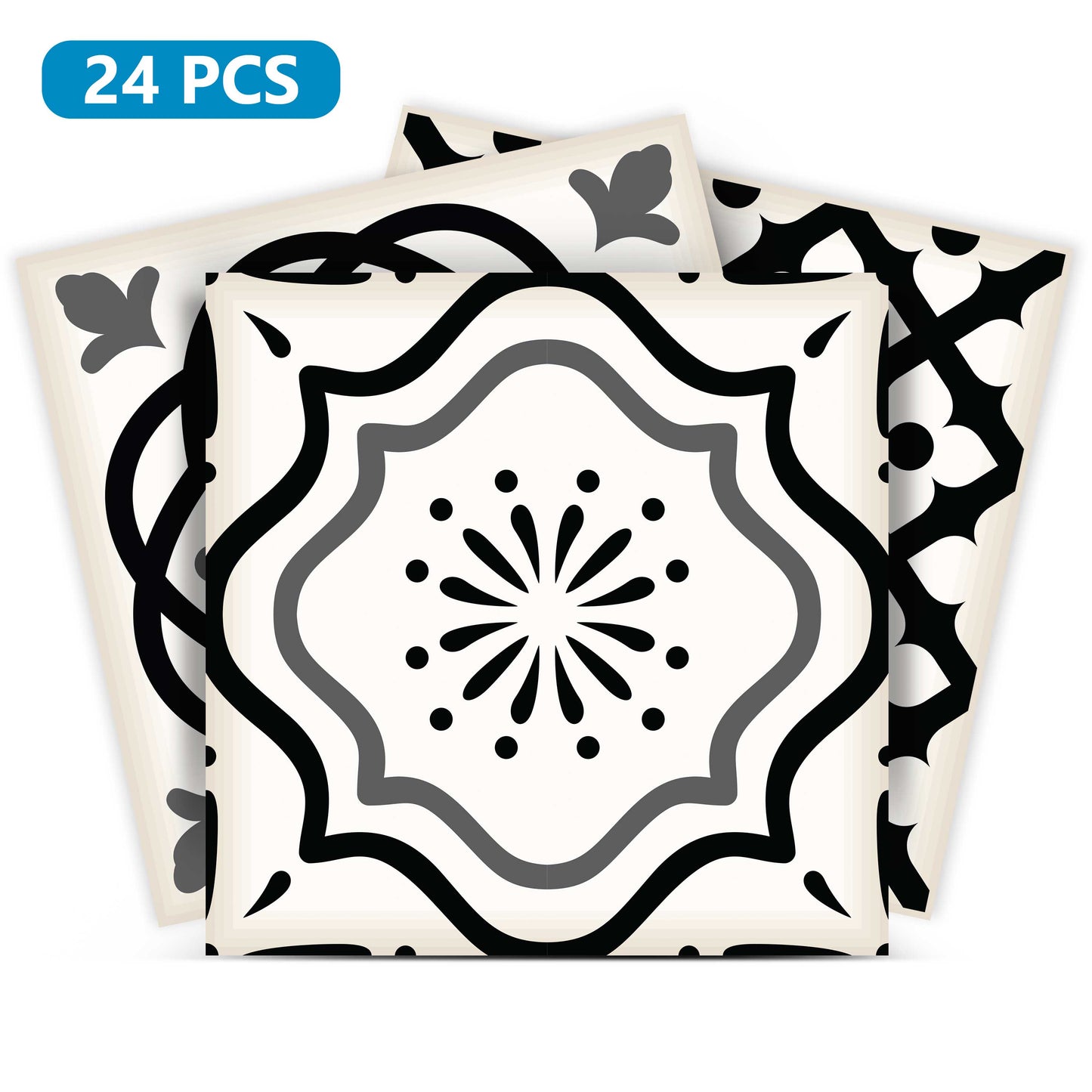 Space design Tile Stickers multiple Gray tiles patterns Model - B100