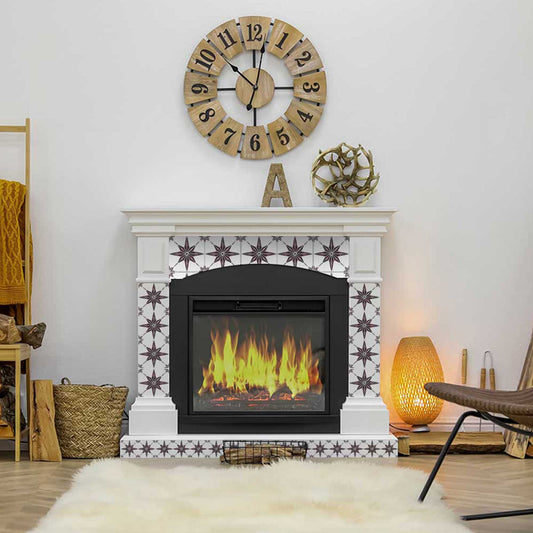 Beautiful Dark Purple star shaped Backsplash for home design Model - B71