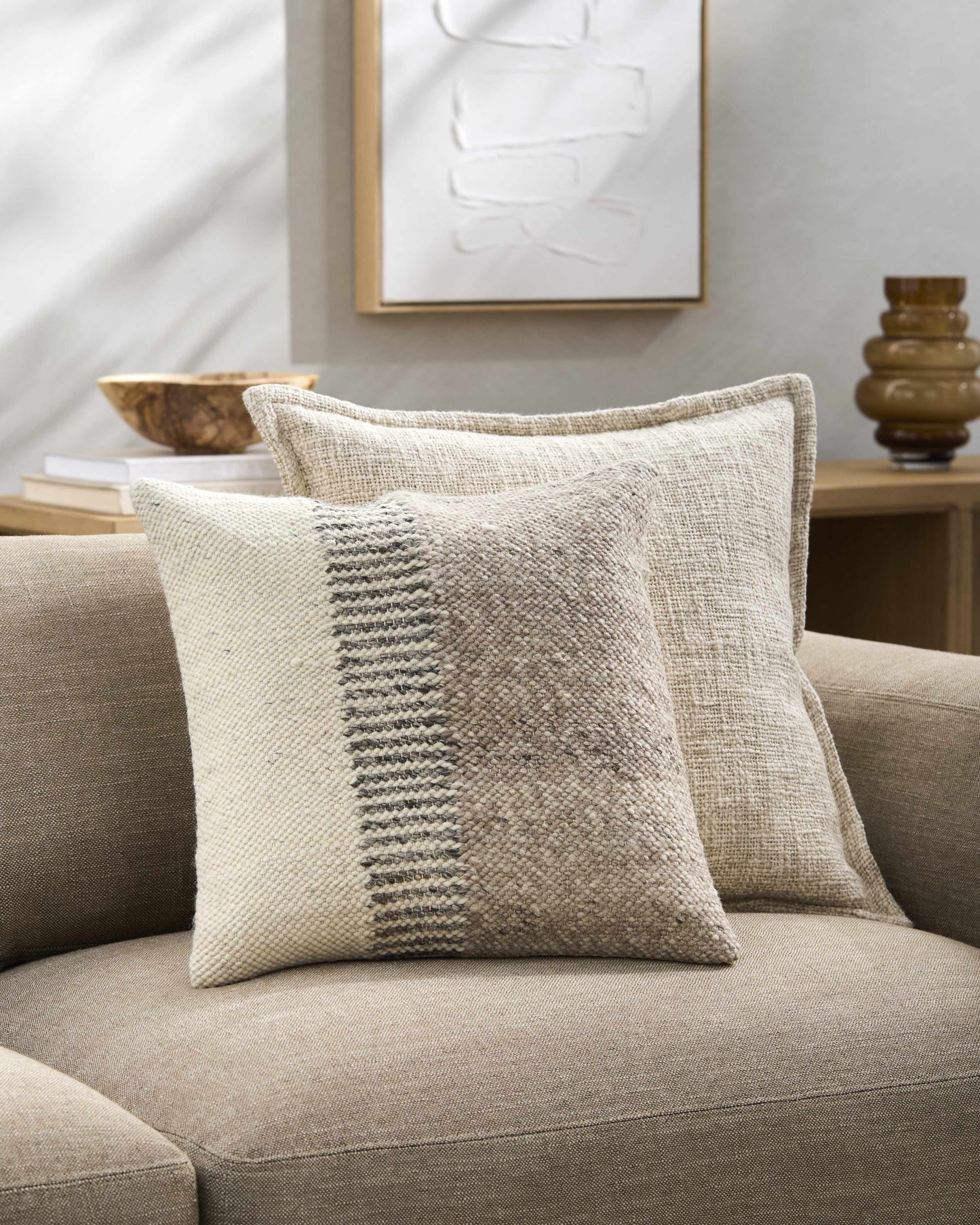 Beige Modern Accent Pillow for sofa bed or accent chair