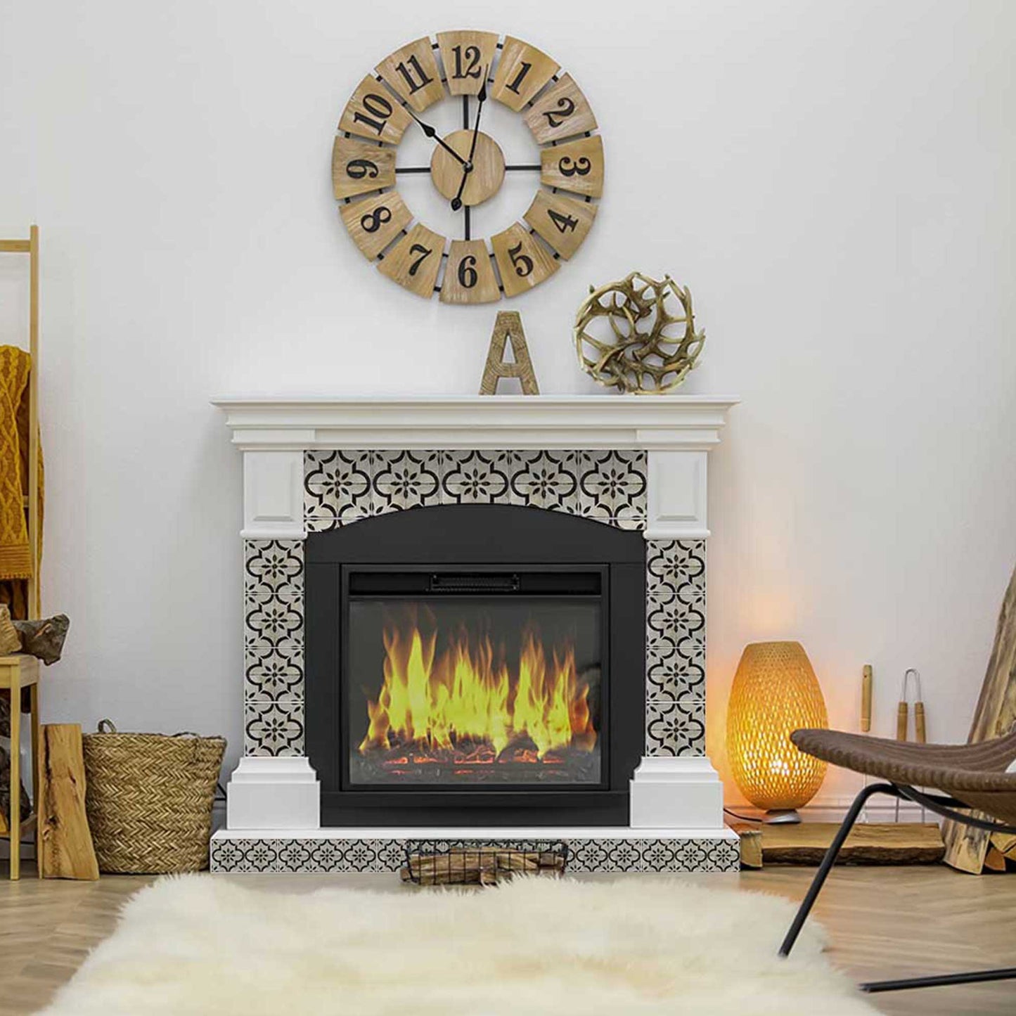 Vintage design Peel and Stick Tile Stickers pattern Rustic floor suitable Model - R42