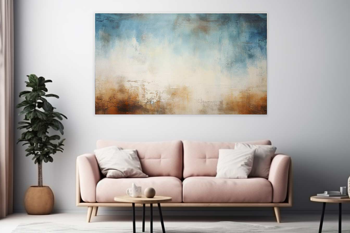 Blue Brown Art  Canvas Art Painting