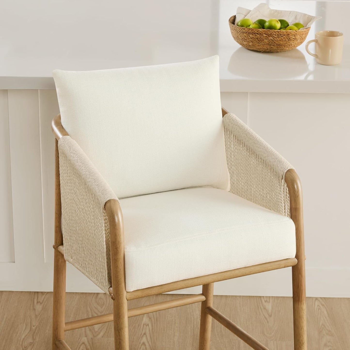 Cream 27 Inch Counter Height Bar Stools Set Of 2 For Kitchen Island