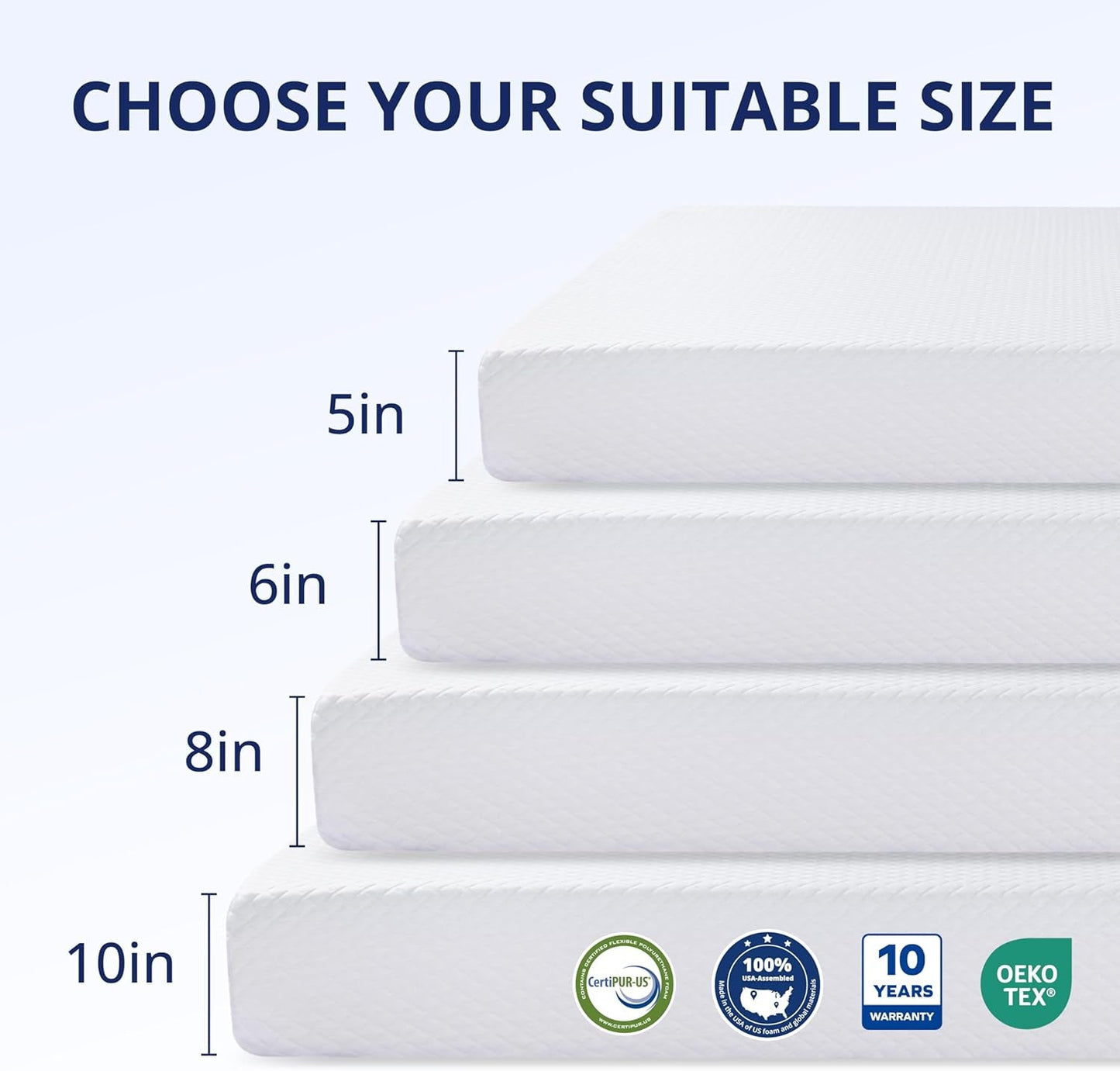 Full Size Green Tea Memory Foam Mattress Bed Comfort