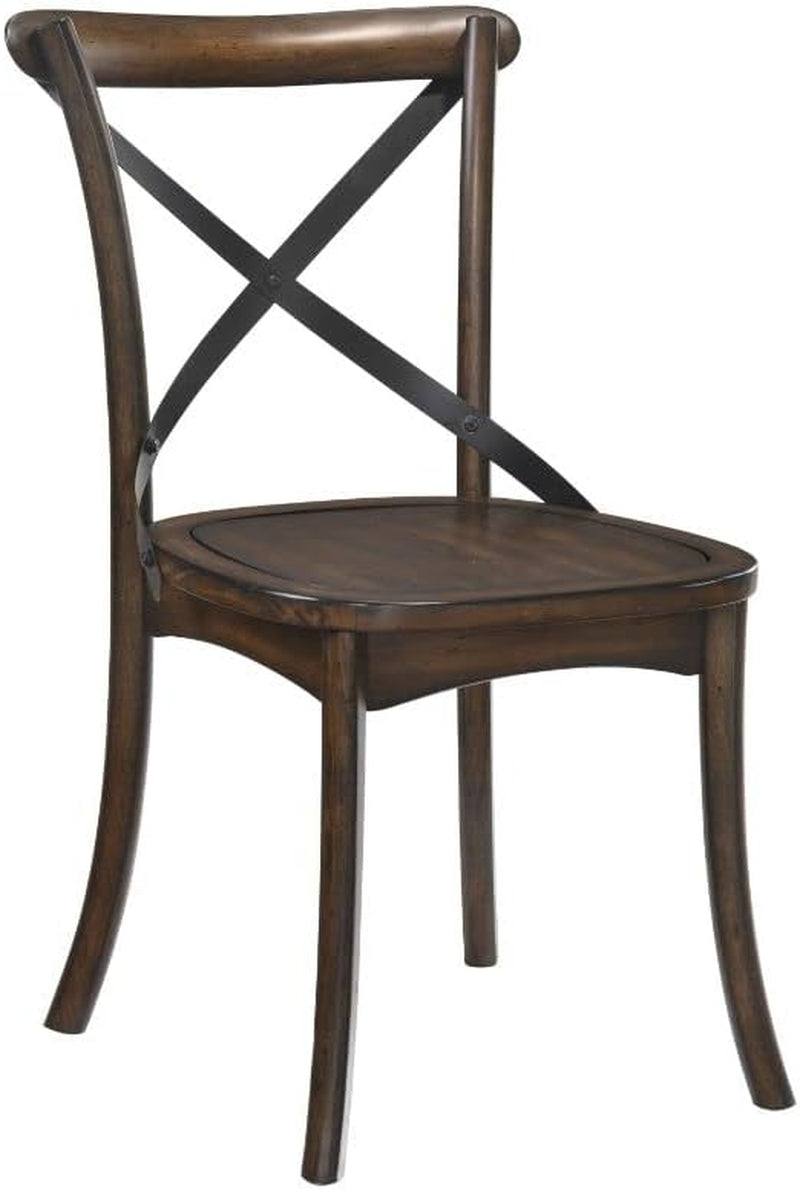 High Quality XBack Dining Chairs Two DarkOakFinish