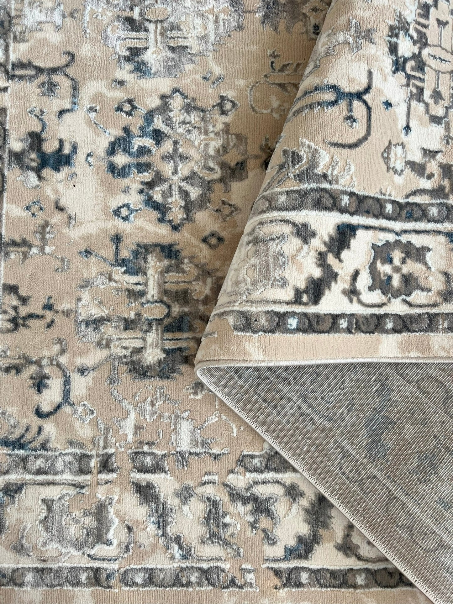 Canvello Area Rugs Premium Rugs for Living Room, Bedroom, Home Dining, Ivory, Grey, Beige, Blue