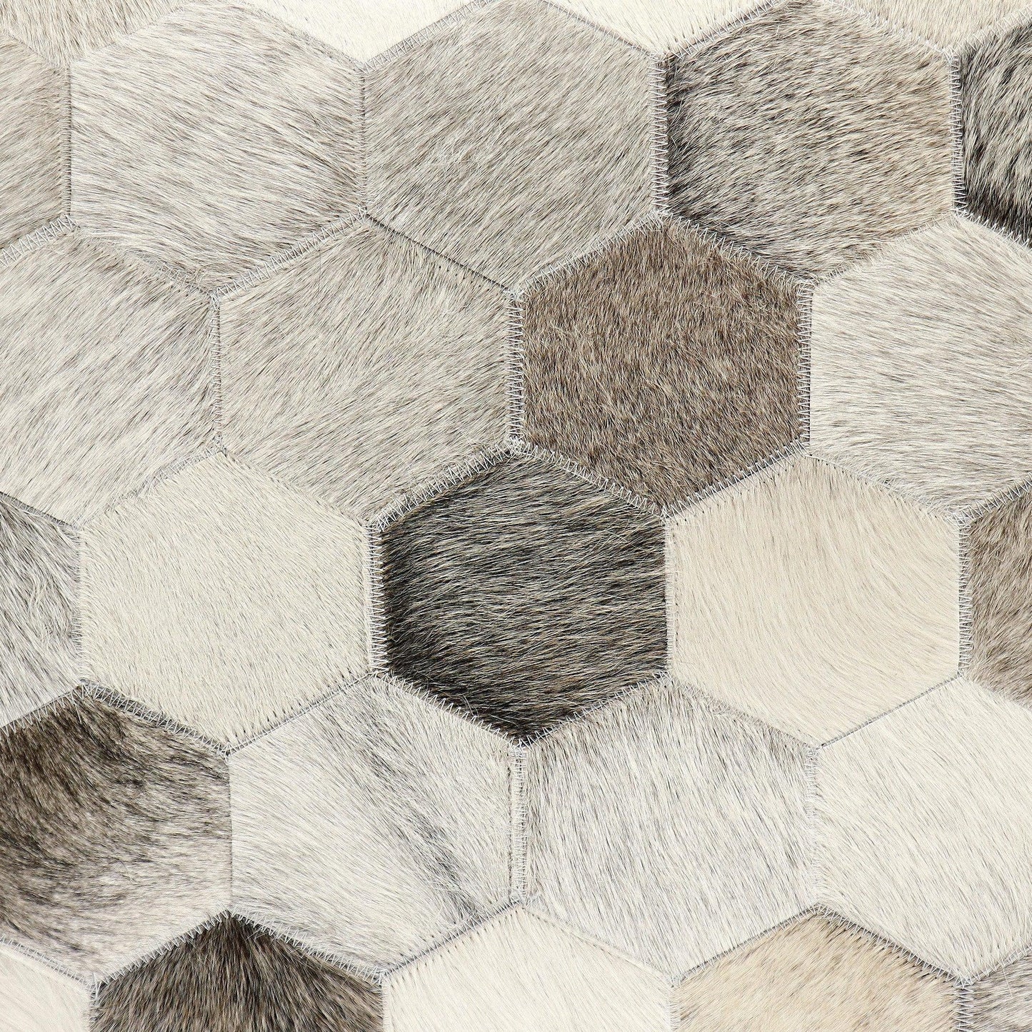 Canvello Galaxy Cowhide Pouf Ottoman