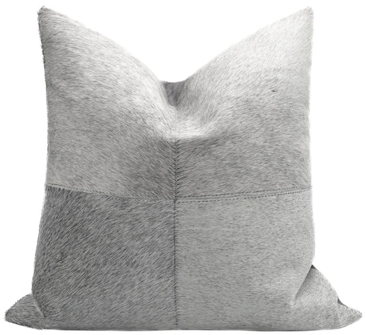 Canvello Genuine Cowhide Leather Decorative Throw Pillows - Handmade Patchwork Boho Accent Pillows For Sofa, Couch, Bed, Chair - Western Southwestern Farmhouse Pillow Covers With Feather Down Insert Included)