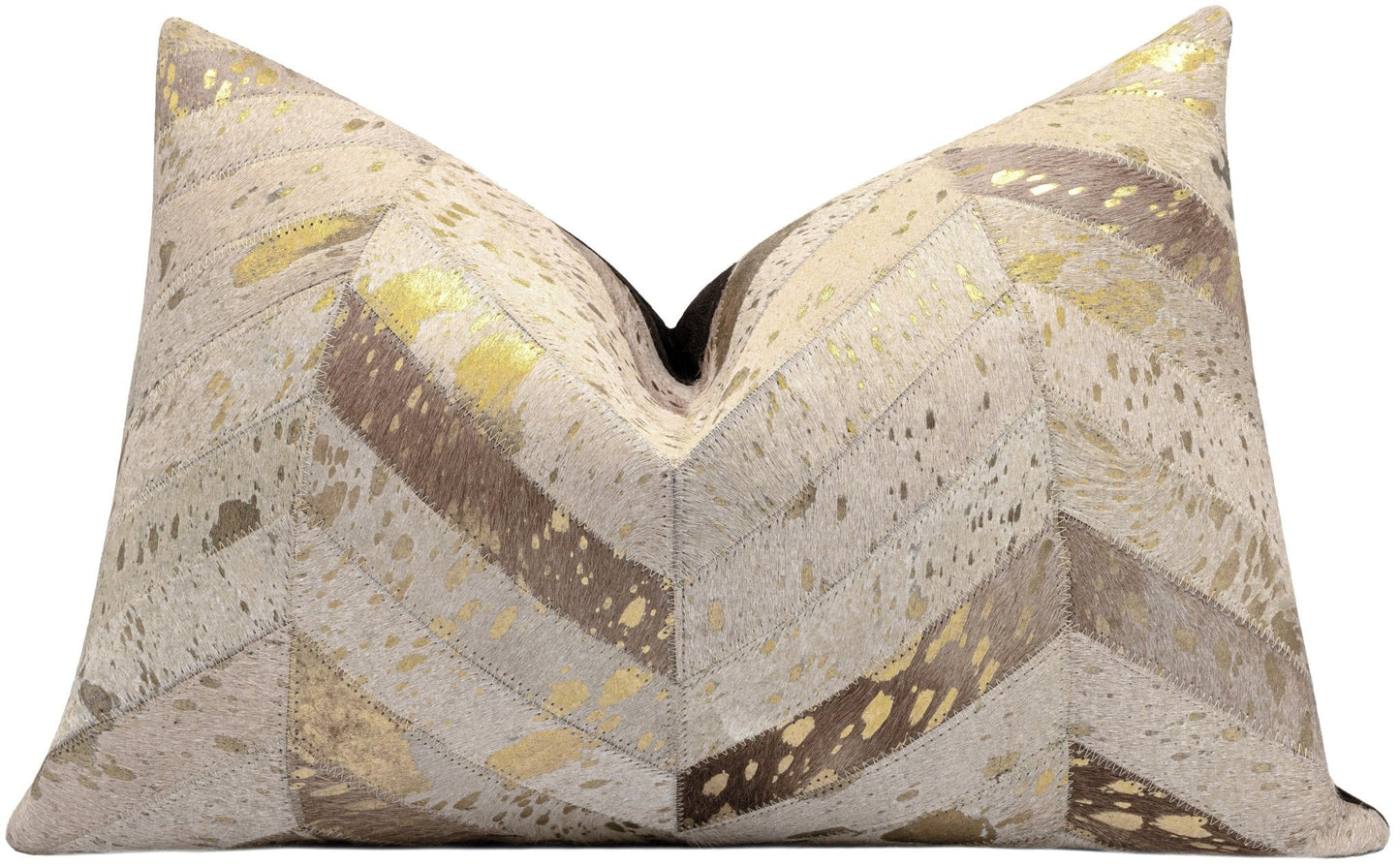 Canvello Genuine Cowhide Leather Decorative Throw Pillows - Handmade Patchwork Boho Accent Pillows For Sofa, Couch, Bed, Chair - Western Southwestern Farmhouse Pillow Covers With Feather Down Insert Included)