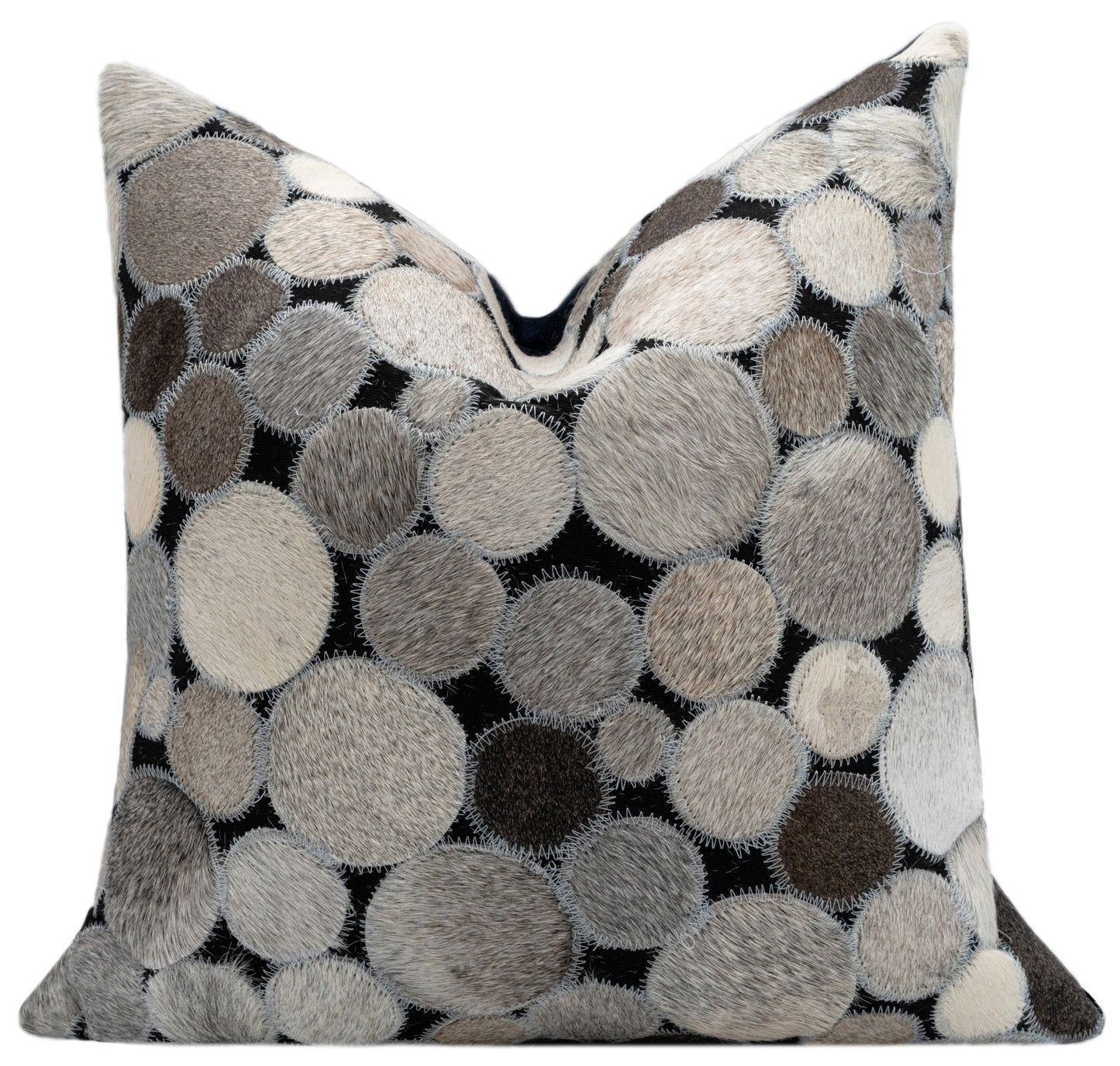 Canvello Genuine Cowhide Leather Decorative Throw Pillows - Handmade Patchwork Boho Accent Pillows For Sofa, Couch, Bed, Chair - Western Southwestern Farmhouse Pillow Covers With Feather Down Insert Included)