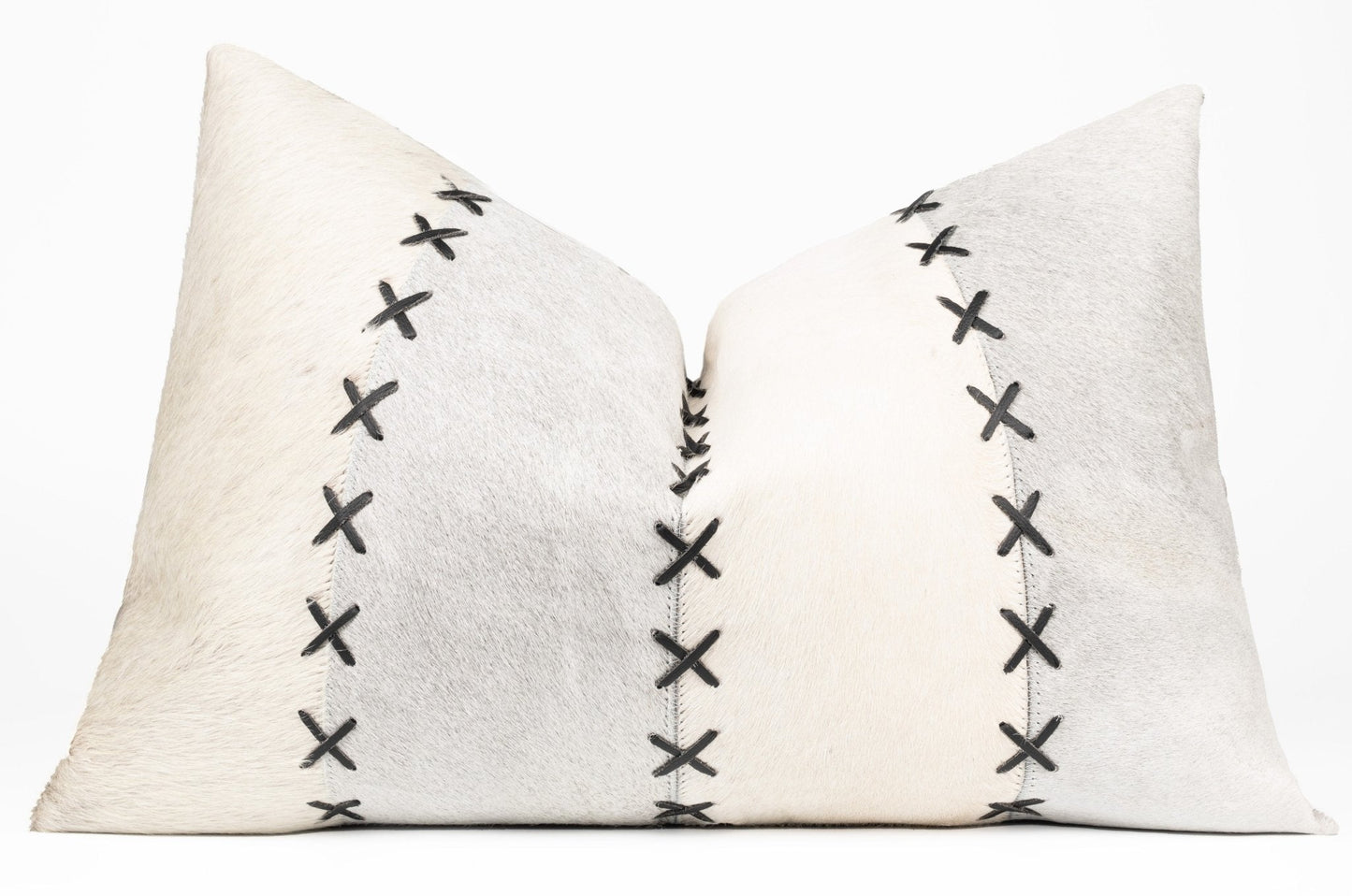 Canvello Genuine Cowhide Leather Decorative Throw Pillows - Handmade Patchwork Boho Accent Pillows For Sofa, Couch, Bed, Chair - Western Southwestern Farmhouse Pillow Covers With Feather Down Insert Included