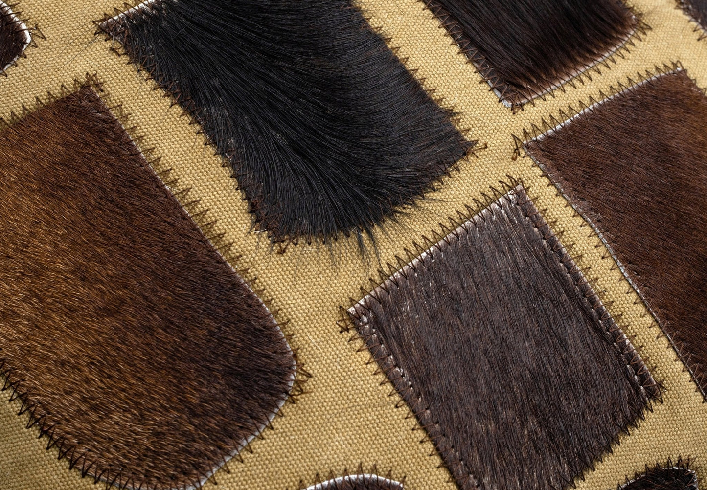 Canvello Genuine Cowhide Leather Decorative Throw Pillows - Handmade Patchwork Boho Accent Pillows For Sofa, Couch, Bed, Chair - Western Southwestern Farmhouse Pillow Covers With Feather Down Insert Included