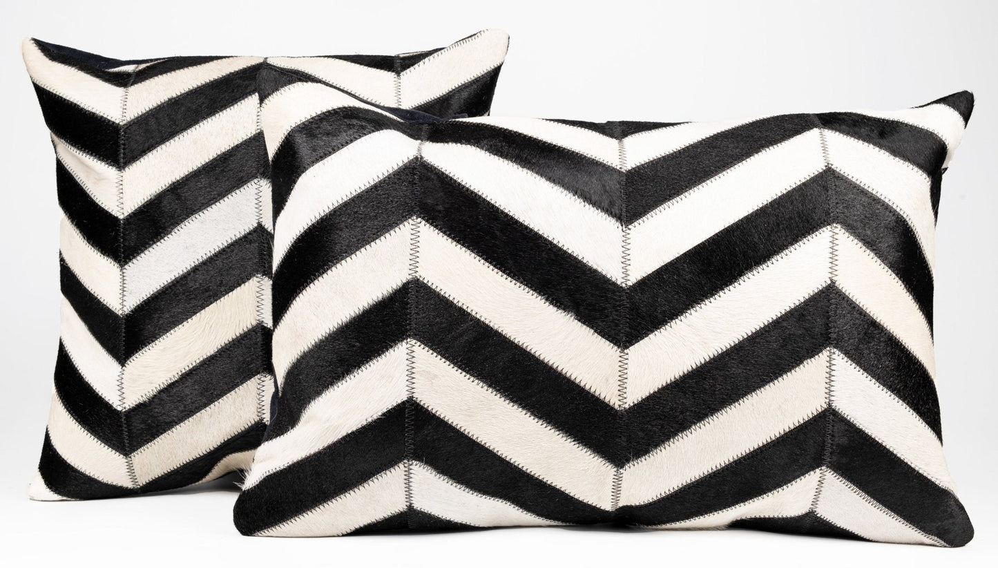 Canvello Genuine Cowhide Leather Decorative Throw Pillows - Handmade Patchwork Boho Accent Pillows For Sofa, Couch, Bed, Chair - Western Southwestern Farmhouse Pillow Covers With Feather Down Insert Included