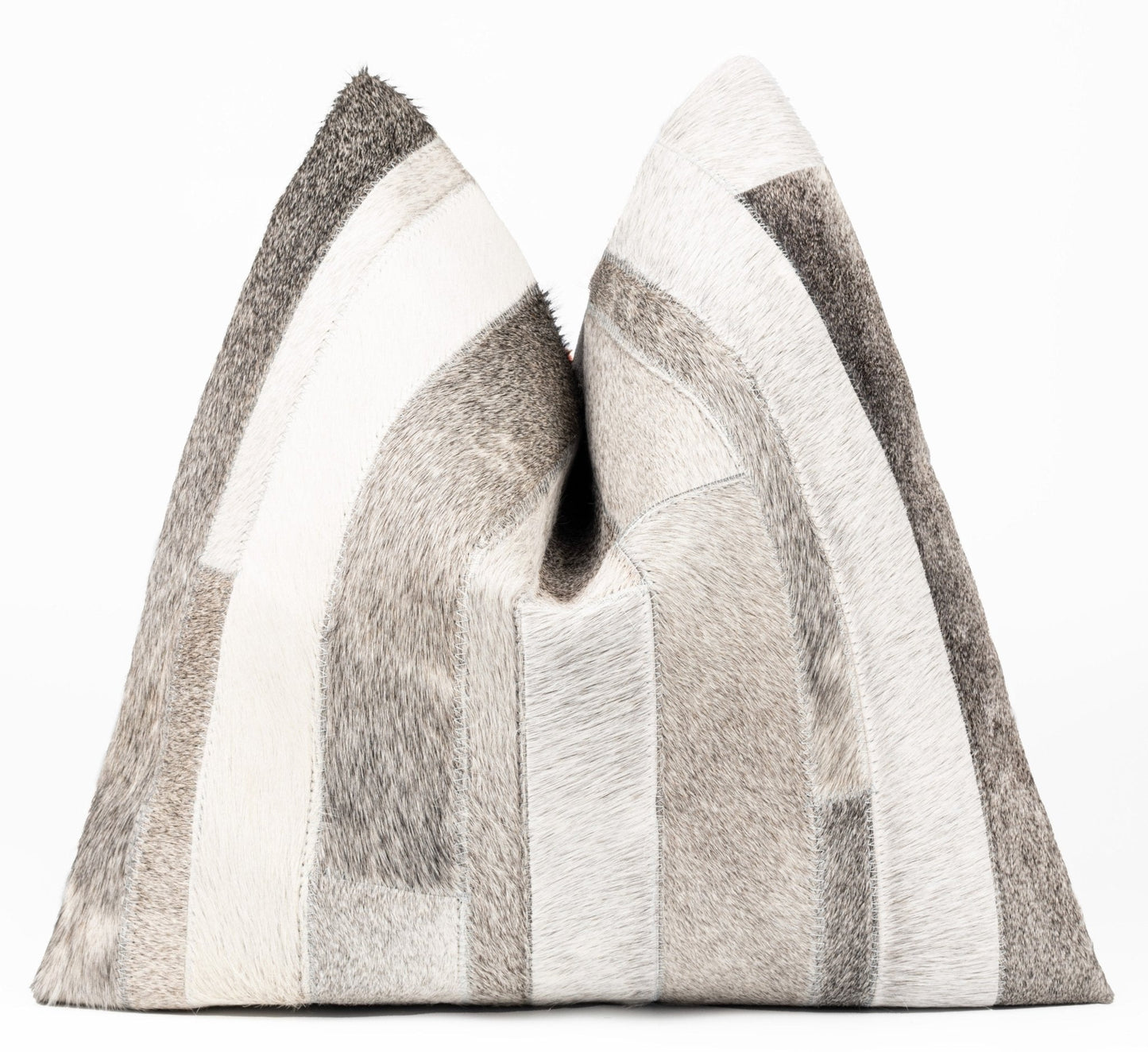 Canvello Genuine Cowhide Leather Decorative Throw Pillows - Handmade Patchwork Boho Accent Pillows For Sofa, Couch, Bed, Chair - Western Southwestern Farmhouse Pillow Covers With Feather Down Insert Included