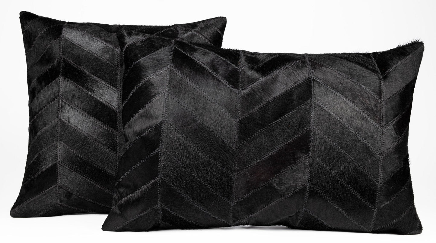 Canvello Genuine Cowhide Leather Decorative Throw Pillows - Handmade Patchwork Boho Accent Pillows For Sofa, Couch, Bed, Chair - Western Southwestern Farmhouse Pillow Covers With Feather Down Insert Included